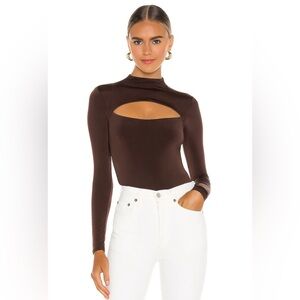 NWT Lovers + Friends Electra Brown Bodysuit.
